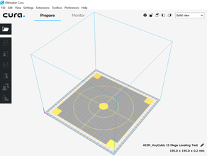 anycubic i3 mega livellamento del modello di prova 3d print model - Mito3D