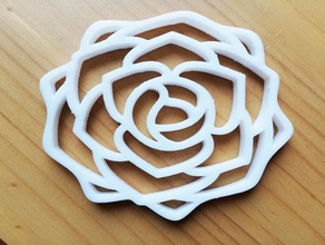 la fleur rose les décorations de noël pendentif 3d print model - Mito3D