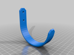 rolled mat hook customized 3d print model - Mito3D