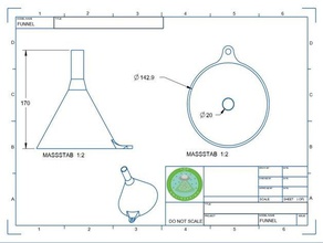 Trichter Flüssigkeit garage Küche Küche-tool trichter 3d print model - Mito3D
