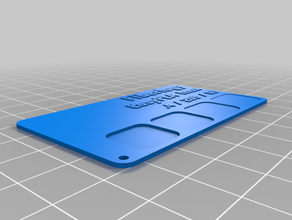 my customized filament sample card - scad 3d print model - Mito3D