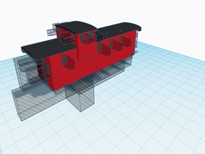 white pass caboose 901 ho scale 3d print model - Mito3D