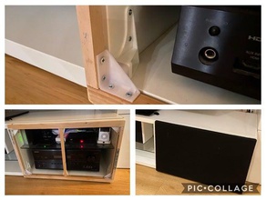 magetic hifi cabinet cover ikea besta but can fit others too 12mm closet magnetic 3d print model - Mito3D