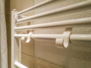 serviette crochet de 22mm la salle bains accessoires bain cintre porte-serviette 3d print model - Mito3D