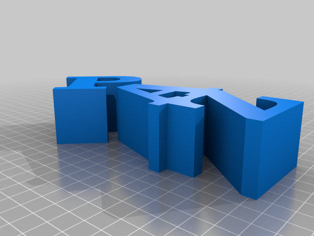 la mia su misura variabile word scultura 3D print model - Mito3D