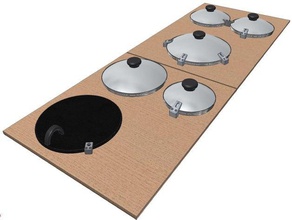 lid holder cooking kitchen organization 3d print model - Mito3D