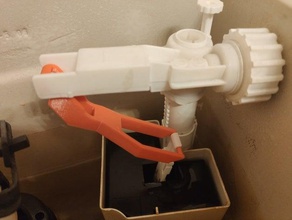 brazo valvula cisterna criado freecad feito tanque válvula 3d print model - Mito3D