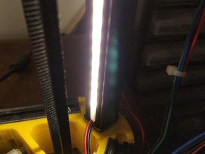 led light diffuser 1515 ally extrusion cover diffusor kosell max kosel mini kossel 2020 strip retainer retaining clip simple wire holder 3d print model - Mito3D