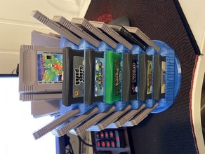 game boy cart storage tower display stand advance dmg gameboy color 3d print model - Mito3D