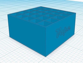 vape box container 25 units 60ml liquid bottle logo storage 3d print model - Mito3D