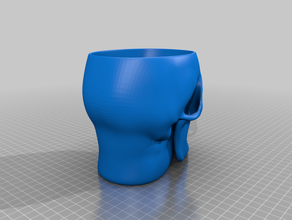 skull mug human 3d print model - Mito3D