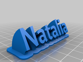 natalia personalizado 3d print model - Mito3D