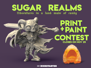 sugar realms - print paint contest dnd miniature dungeons dragons homebrew rpg 3d print model - Mito3D