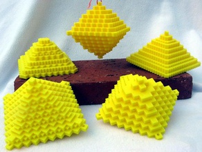 pyramids made cubes openscad 3d print model - Mito3D