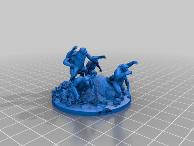 mono enjambre no molestar dnd miniatura el pathfinder mini 3D print model - Mito3D