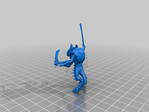 space bug warrior claws swords tyranids warhammer 40k 3d print model - Mito3D
