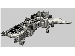 spaceship1 astronave aliena scifi nave astronavi terra 3d print model - Mito3D