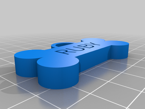 dog collar name tag 3d print model - Mito3D