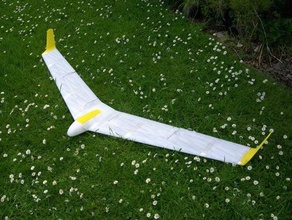proteus plus pw51 aircraft flying wing glider rc plane sailplane slope soaring 3d print model - Mito3D