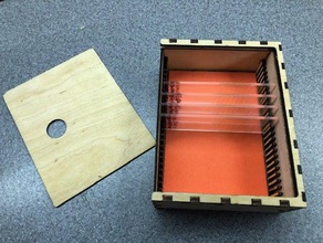 microscópio caixa de lâminas k40 laser lasercut corte a slide 3d print model - Mito3D