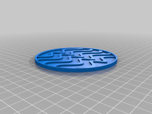 coaster waves - resin mold beverage coasters drink onderzetter untersetzer wave wavy 3D print model - Mito3D