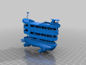 airbus 434 - steampunk bus electric vehicle 3d print model - Mito3D