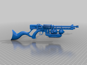 steampunk tommy gun - cosplay escala prop 3d print model - Mito3D