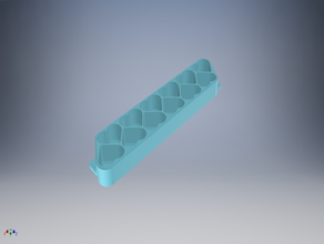 cuore a forma di cubetti ghiaccio vassoio 3d print model - Mito3D