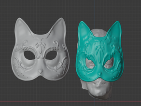 splicer cat mask shape variation bioshock female 3d print model - Mito3D