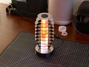 hdd platos de la lámpara escritorio plato el led neopixel wemos d1 mini 3d print model - Mito3D