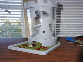 ruined castle dice tower dnd prop dungeons dragons 3d print model - Mito3D