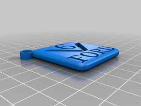 ford v6 keychain 3d print model - Mito3D