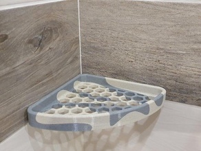 corner shelf bathroom 3d print model - Mito3D