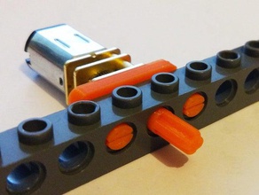 n20 motor lego technic Halterung + Achse mount 3d print model - Mito3D