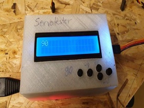 servotester arduino écran lcd moteur servo testeur 3d print model - Mito3D