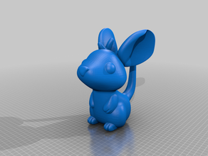 cute mouse fixed ears 3dprint cat cutemouse kid mice nature sculpture statue 3d print model - Mito3D