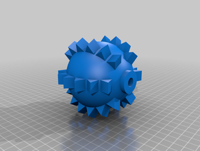 Spinnerei Kunst 10mm Loch spikes spinner 3d print model - Mito3D