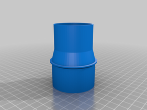 45mm 525mm vacuum hose adapter customized 3d print model - Mito3D