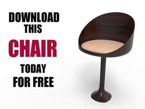 Stuhl Büro-Stuhl stilvolle Rollstuhl 3d print model - Mito3D