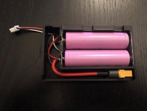 taranis qx7 18650 bateria de iões lítio antes bandeja equilíbrio da frsky xt60 3d print model - Mito3D