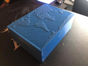 travel soap dish globe map 3d print model - Mito3D
