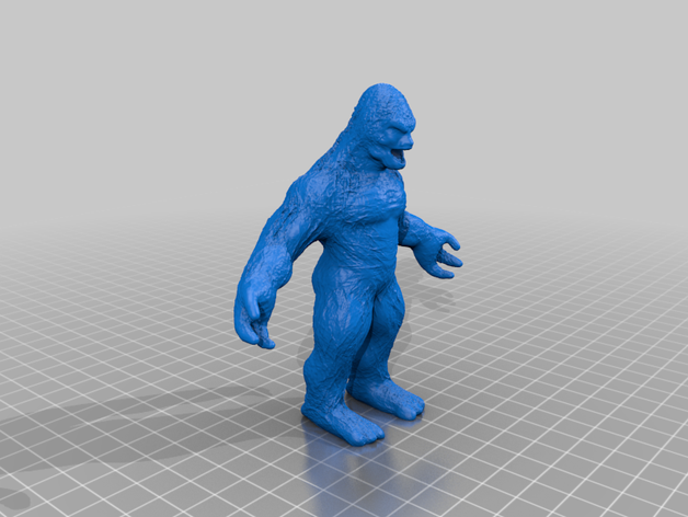 yeti, bigfoot sasquatch animale creatura criptex funzionante monster la scultura yeti zbrush 3D print model - Mito3D