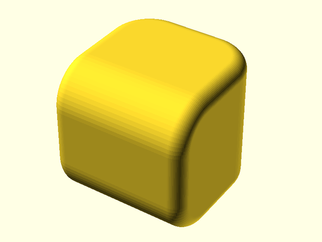 arrondie cube tore 3D print model - Mito3D