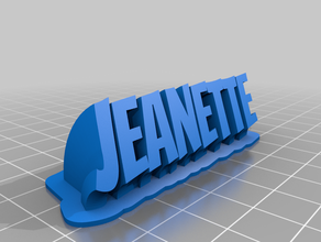 jeanette kundengebundene 3d print model - Mito3D