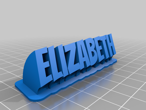 elizabeth personnalisé 3d print model - Mito3D