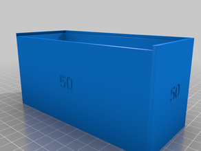 50mm caixa prego personalizado 3d print model - Mito3D