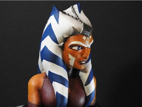 ahsoka tano buste 3dmodel 3dprint le dessin animé clone wars de la fantaisie modèle sci-fi gratuite star 3d print model - Mito3D