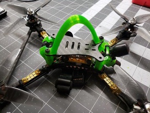 floss 30 diagonal arch turtle fin drone flip fpv racing freestlye hyperlite pyro 3d print model - Mito3D