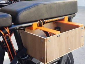 radrunner under seat sliding drawer storage brackets v10 ebike radpower bike 3d print model - Mito3D