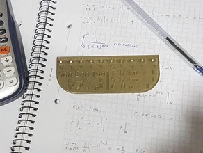 trigonométricas regra + bússola o alume cos desenho de aprendizagem matemática régua a escola sine tang professor teorem 3d print model - Mito3D